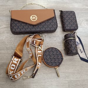Kit Billetera Michael Kors - Kit de 4 Piezas Con Correa G5