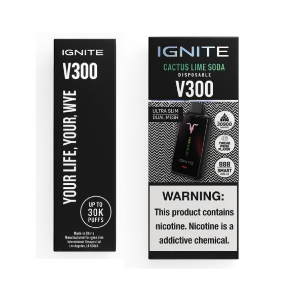 Vaper Ignite V300 - Cactus Lime Soda - 30.000 Puff