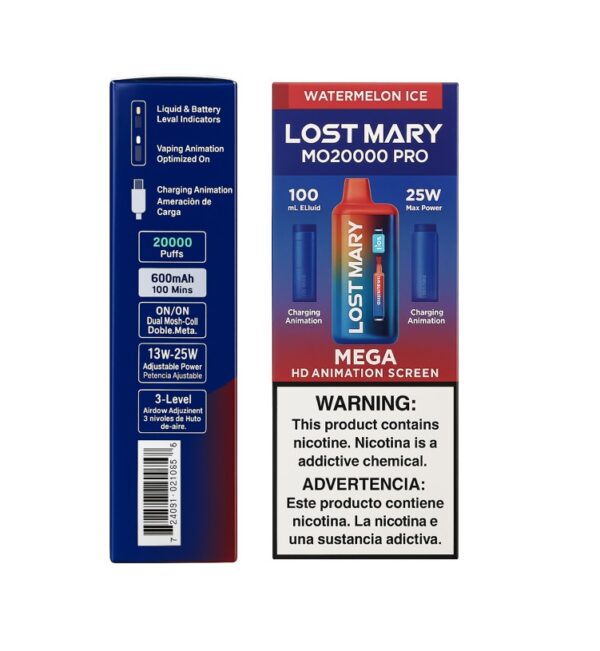 Vaper Lost Mary Pro – Watermelon Ice - 20.000 Puff