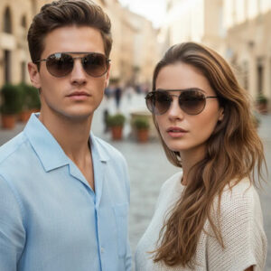 Lente De Sol Rb3614 Round Double Bridge Blaze 9144/13 Unisex