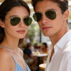 Lentes De Sol Rb8125 Aviator Titanio 9143 - Talle M Unisex