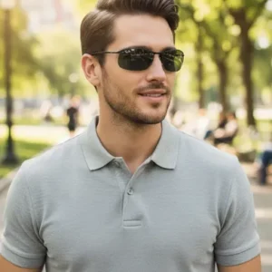 Lentes De Sol Rb3183 Top Bar Polarizado 006/71 - Talle M