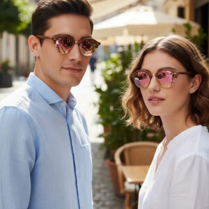 Lente De Sol Rb4246 Clubround Madera 1218/70 Unisex Estándar