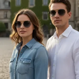Lente De Sol Rb3614 Round Double Bridge Blaze 9140/0s Unisex