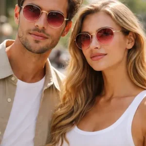 Lente De Sol Rb3614 Round Double Bridge Blaze 9141/0t Unisex