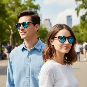 Lentes De Sol Rb2180 Round Highstreet 6312/b7 Talle M Unisex