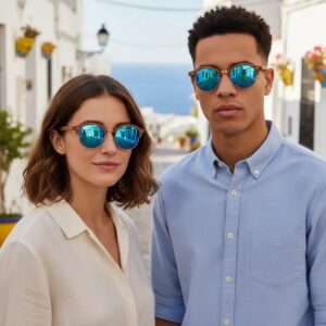 Lente De Sol Rb4246 Clubround Madera 1180/7q Unisex Estándar