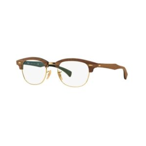 Armazón Rb Clubmaster Madera Con Cristales Graduados Talle M