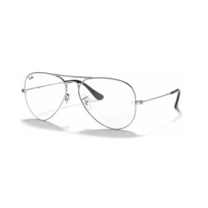 Armazón Rb Aviator Plateado Con Cristales Graduados Talle L