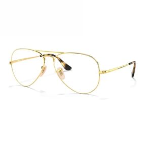 Armazon Rb Aviator Dorado Con Cristales Graduados - Talle M