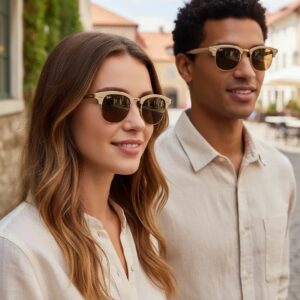 Lente De Sol Rb3016 Clubmaster Madera 1179 Unisex Talle M